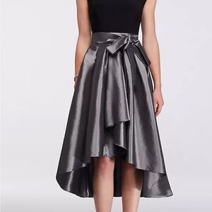 Fashion Nova Women’s Shimmering Silver High-Low Skirt